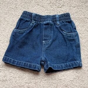 Vintage Sears Baby Blue Denim Shorts Elastic Waist 100% Cotton 26LB Toddler